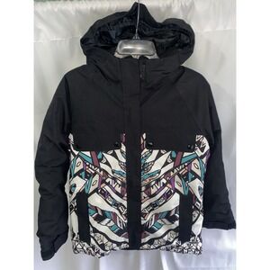 686 Dream Insulated Snow Jacket Girls Youth Large Feathers Native Print